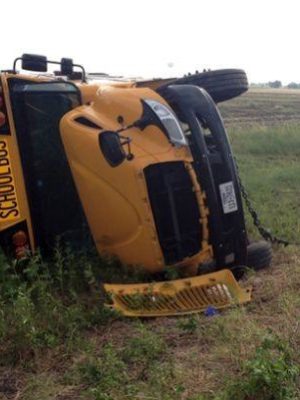 MukerjiLaw 12 CHILDREN INJURED WHEN A TEXAS SCHOOL BUS CRASHES AND LANDS ON SIDE 300x400